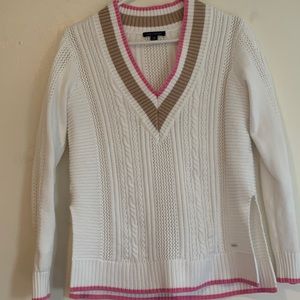 Sweater with deep V neck